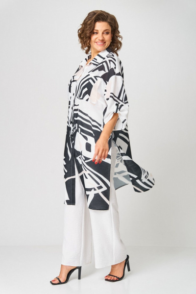 Блуза, брюки Koketka i K 1290 черный+белый - фото 15
