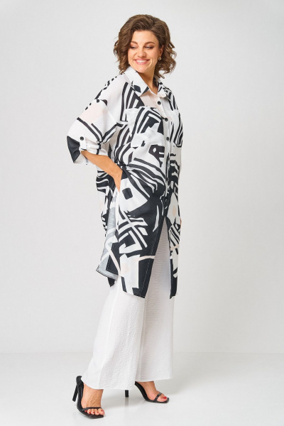 Блуза, брюки Koketka i K 1290 черный+белый - фото 13