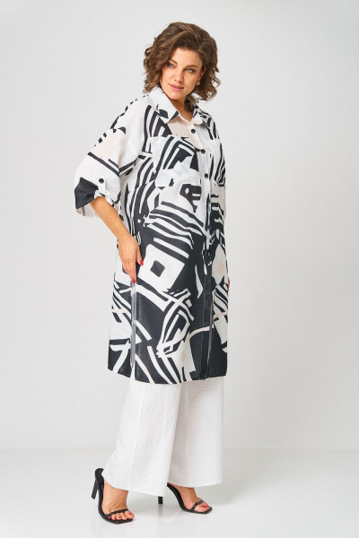 Блуза, брюки Koketka i K 1290 черный+белый - фото 11