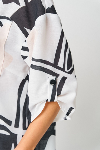 Блуза, брюки Koketka i K 1290 черный+белый - фото 7