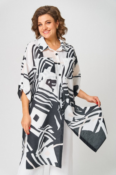 Блуза, брюки Koketka i K 1290 черный+белый - фото 3