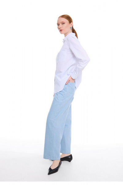 Блуза DEVITA 6035-1 бело-голубой - фото 6