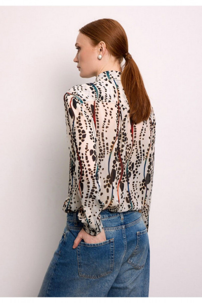 Блуза DEVITA 6035-2 молочно-чёрный - фото 3