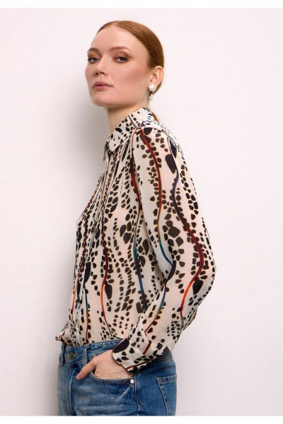 Блуза DEVITA 6035-2 молочно-чёрный - фото 2