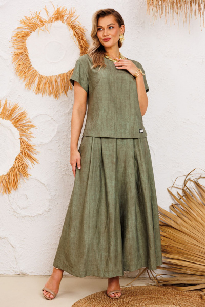 Блуза, брюки AGATTI 5755-5 хаки - фото 6