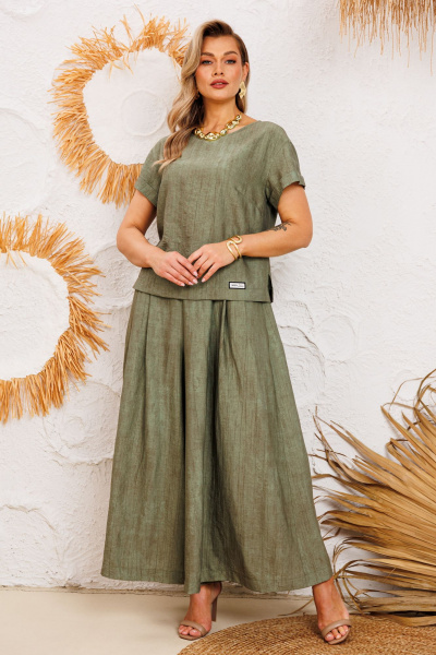 Блуза, брюки AGATTI 5755-5 хаки - фото 5