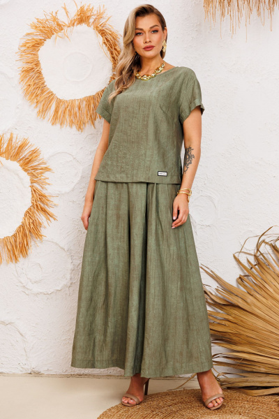 Блуза, брюки AGATTI 5755-5 хаки - фото 1