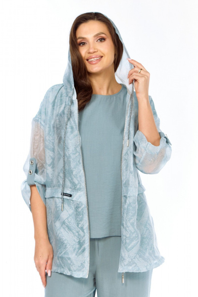 Брюки, парка, топ Магия моды 2578 шалфей - фото 3