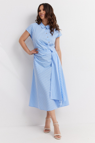 Платье Магия моды 2598 голубой полоска - фото 2