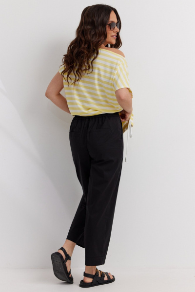 Брюки, футболка Магия моды 2603 желтый полоска + черный - фото 5