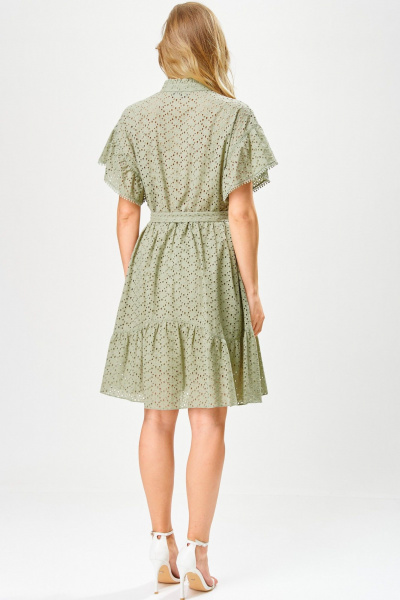 Платье Laikony L-123 оливковый - фото 4