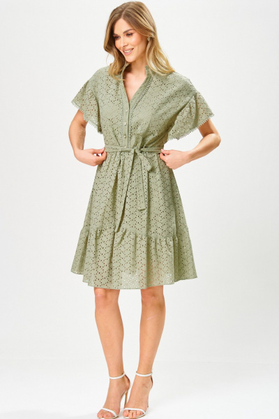 Платье Laikony L-123 оливковый - фото 2