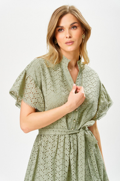 Платье Laikony L-123 оливковый - фото 3