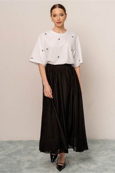 Юбка JRSy 2584 черный_горох - фото 3