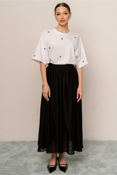 Юбка JRSy 2584 черный_горох - фото 1
