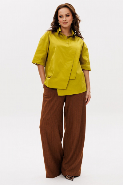 Блуза, брюки Mubliz 251 горчица-терракот - фото 11