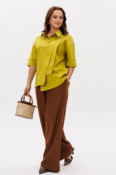 Блуза, брюки Mubliz 251 горчица-терракот - фото 9