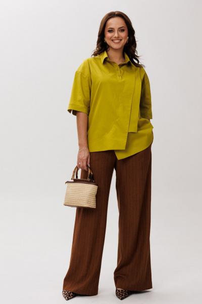 Блуза, брюки Mubliz 251 горчица-терракот - фото 8