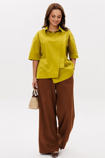 Блуза, брюки Mubliz 251 горчица-терракот - фото 7