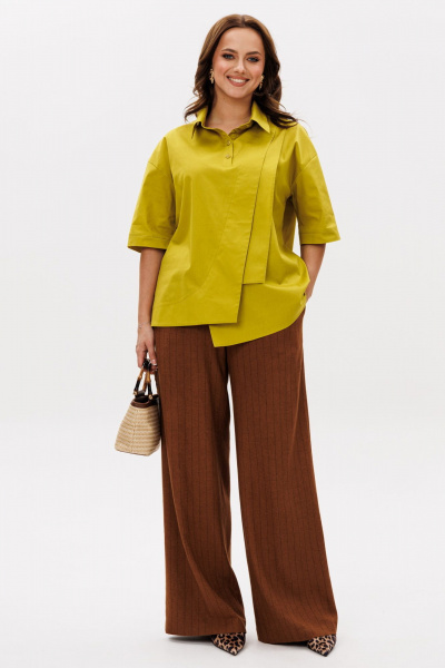 Блуза, брюки Mubliz 251 горчица-терракот - фото 3