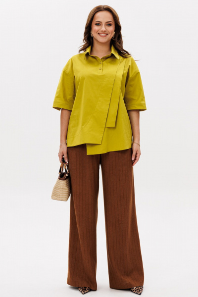 Блуза, брюки Mubliz 251 горчица-терракот - фото 1