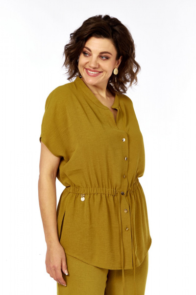 Блуза, брюки Диомант 2067 горчица - фото 6