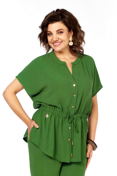 Блуза, брюки Диомант 2067 зеленый - фото 7