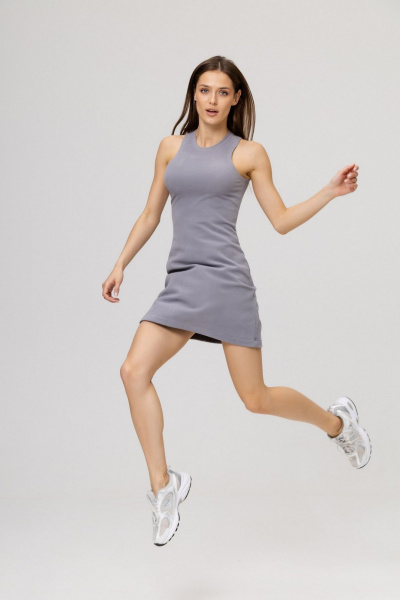 Платье Twok 111115 серебристо-серый - фото 6