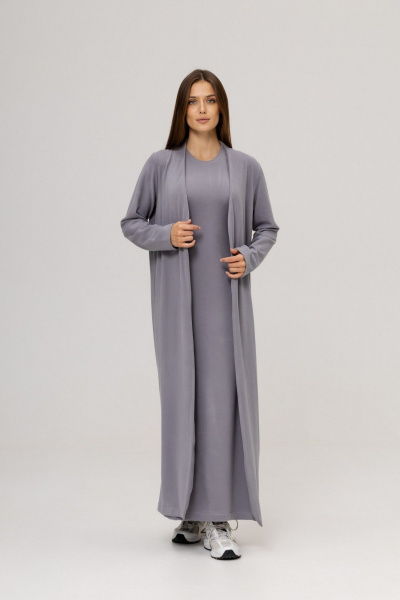 Кардиган Twok 111155 серебристо-серый - фото 10