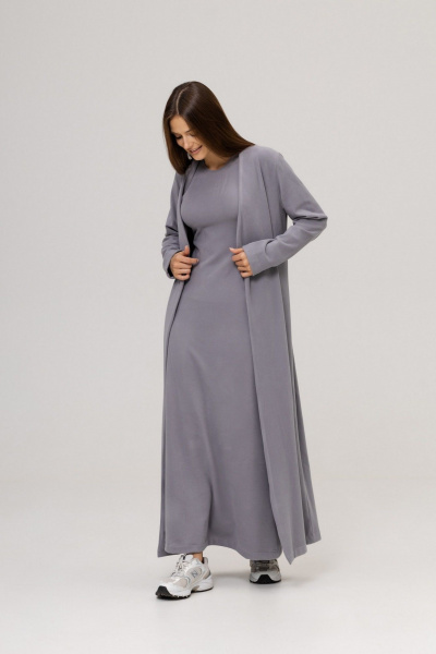 Кардиган Twok 111155 серебристо-серый - фото 8