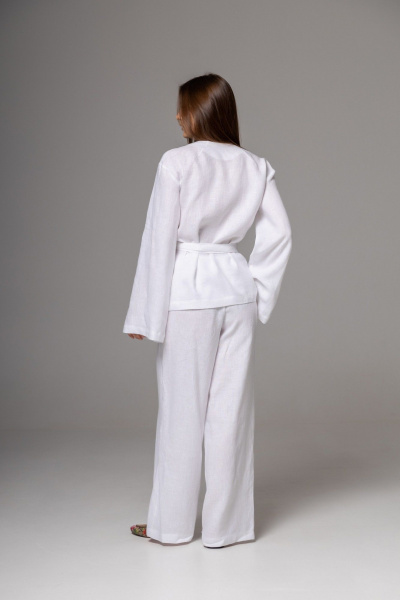 Брюки, кардиган Twok 222101 белый - фото 11