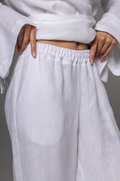 Брюки, кардиган Twok 222101 белый - фото 5