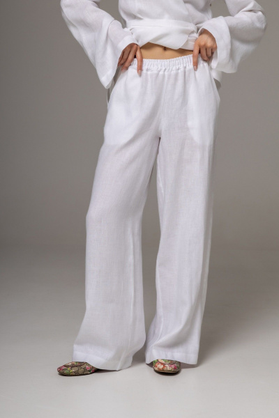 Брюки, кардиган Twok 222101 белый - фото 4