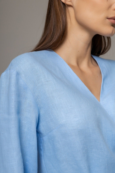 Брюки, кардиган Twok 222102 голубой - фото 5