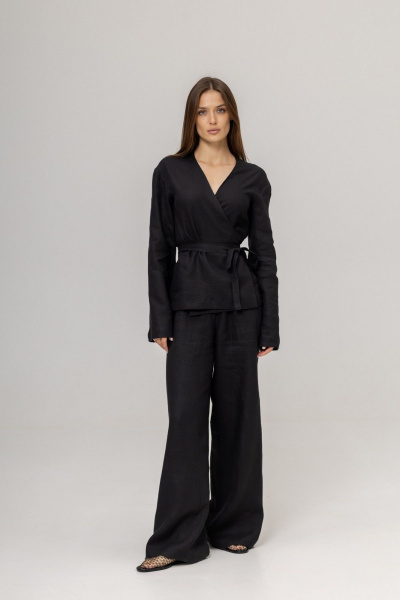 Брюки, кардиган Twok 222103 черный - фото 9