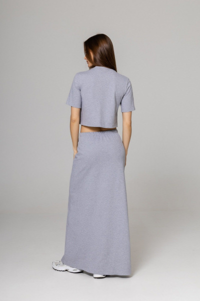 Юбка Twok 252106 серый меланж - фото 7