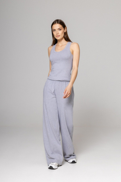 Брюки Twok 252107 серый меланж - фото 3