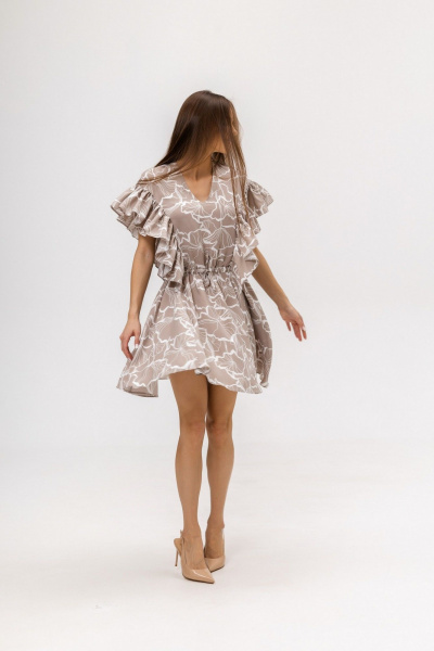 Платье Twok 555202 какао принт - фото 10
