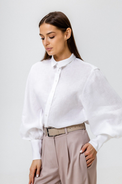 Блуза Twok 555212 белый - фото 2