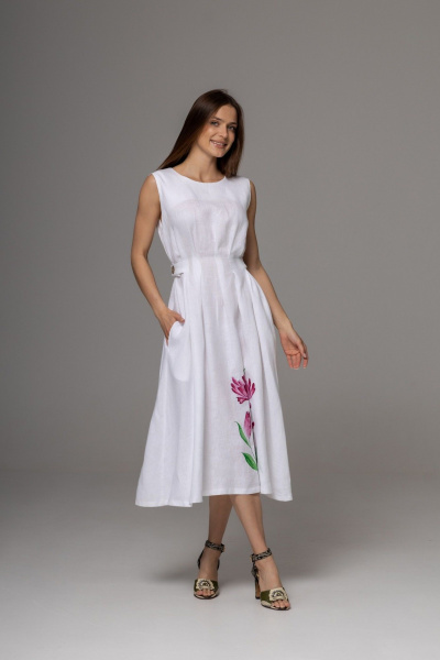 Платье Twok 555222 белый - фото 2