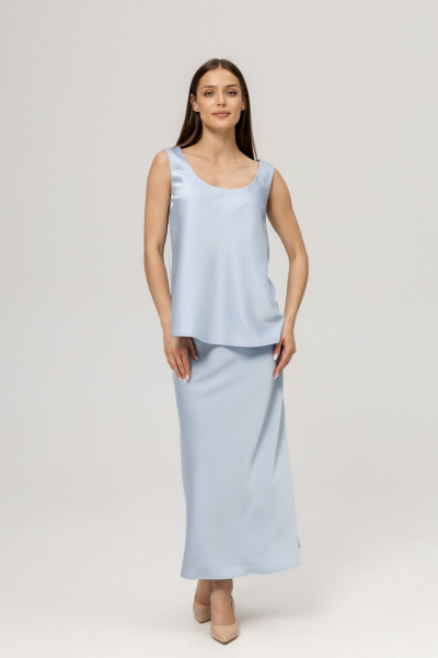 Юбка Twok 555503 серо-голубой - фото 3