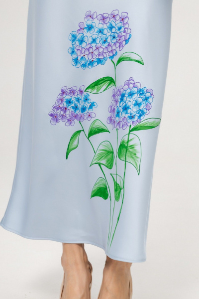 Юбка Twok 555531 серо-голубой - фото 5