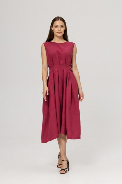 Платье Twok 555904 вишневый - фото 4