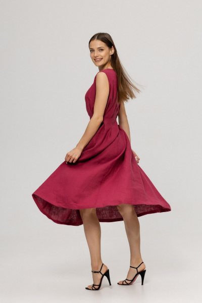 Платье Twok 555904 вишневый - фото 2