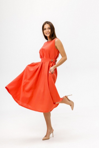 Платье Twok 555911 коралловый - фото 1