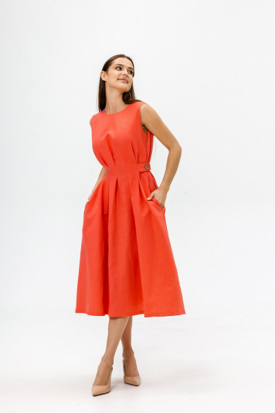 Платье Twok 555911 коралловый - фото 7
