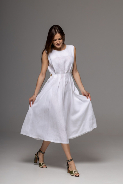Платье Twok 555922 белый - фото 3
