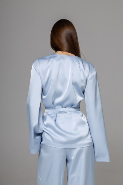 Брюки, кардиган Twok 556333 серо-голубой - фото 9