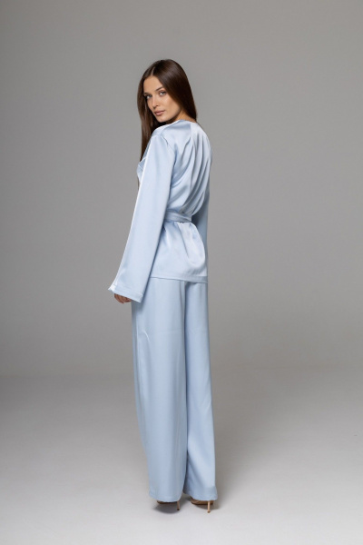 Брюки, кардиган Twok 556333 серо-голубой - фото 7