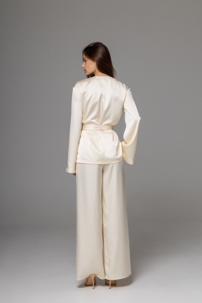 Брюки, кардиган Twok 556334 сливочный - фото 7